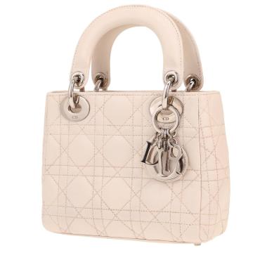 Borsa Dior  Lady Dior in pelle cannage bianca