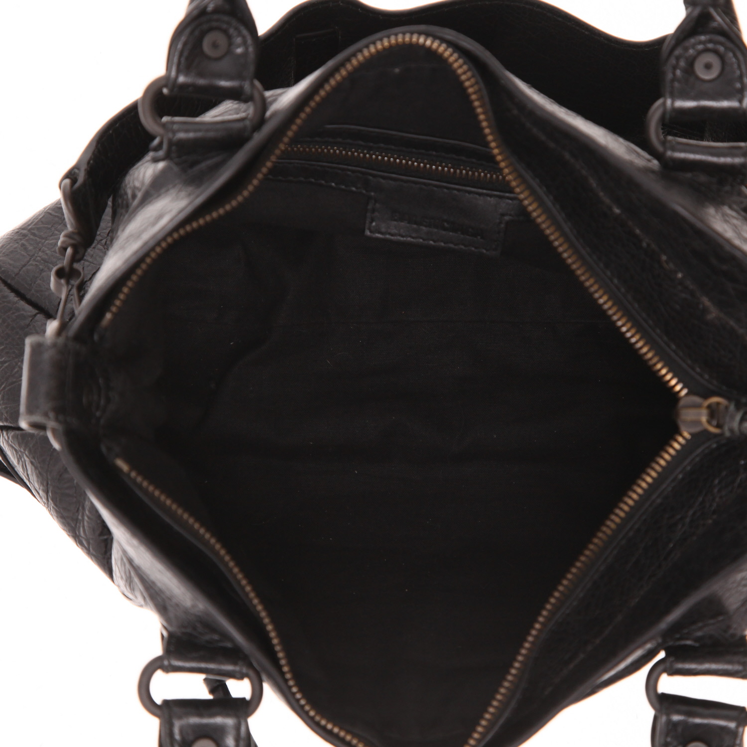 Borsa Balenciaga  First in pelle invecchiata nera - Detail D3