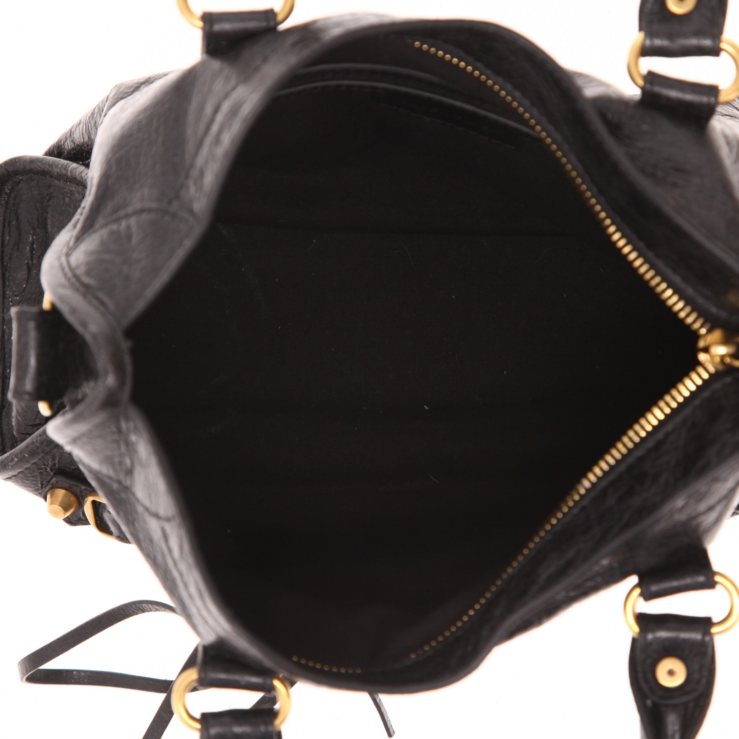 Sac à main Balenciaga  City petit modèle  en cuir noir - Detail D3