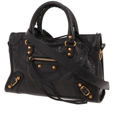 Bolso de mano Balenciaga  City modelo pequeño  en cuero negro