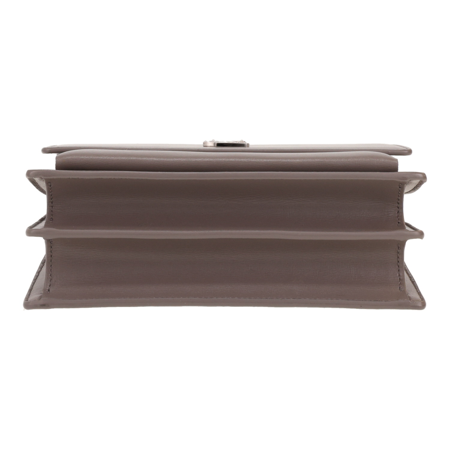 Saint Laurent  Sunset handbag  in taupe leather - Detail D1