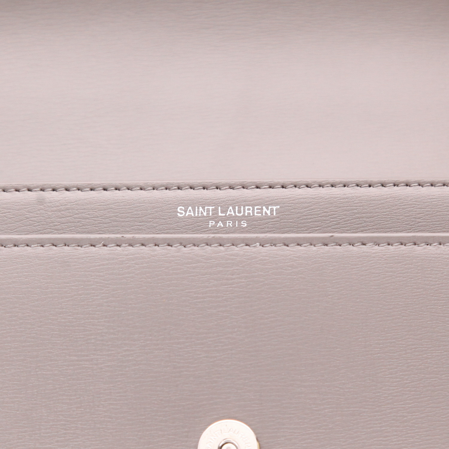 Sac à main Saint Laurent  Sunset en cuir taupe - Detail D2