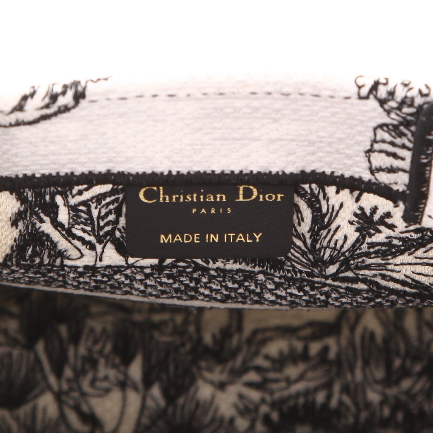 Shopping bag Dior  Book Tote modello piccolo  in tela bianca e nera - Detail D2
