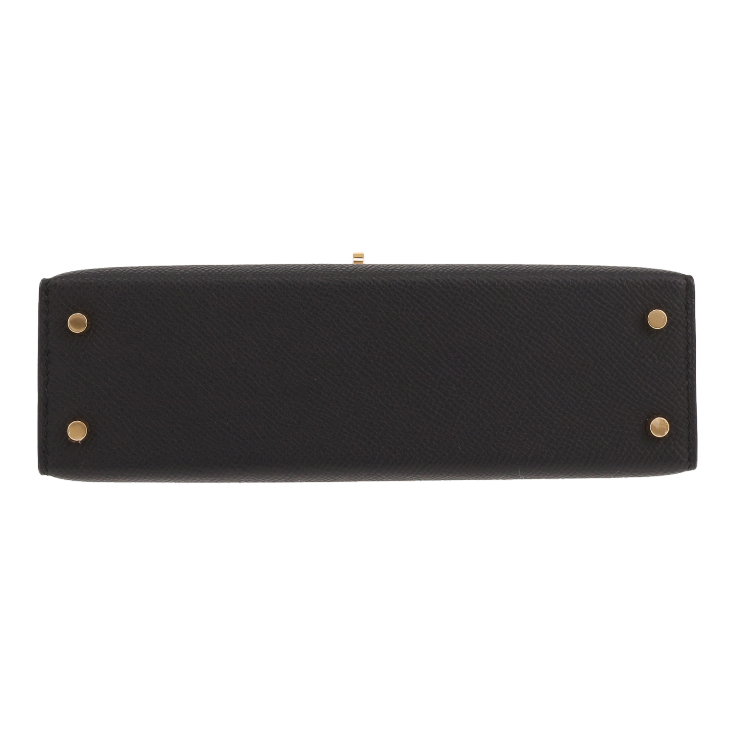 Sac bandoulière Hermès  Kelly 20 cm en cuir epsom noir - Detail D1
