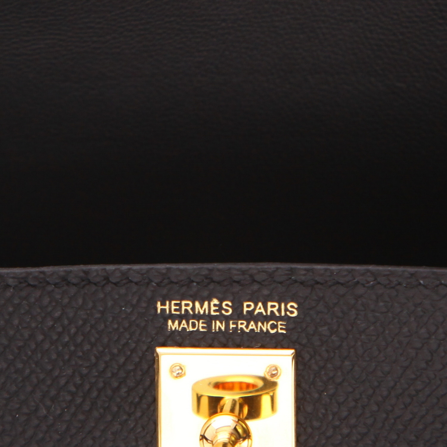 Borsa a tracolla Hermès Kelly da 20 cm in pelle Epsom Noir - Detail D2