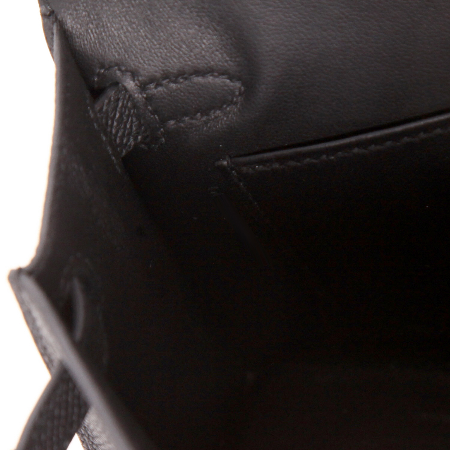 Sac bandoulière Hermès  Kelly 20 cm en cuir epsom noir - Detail D3