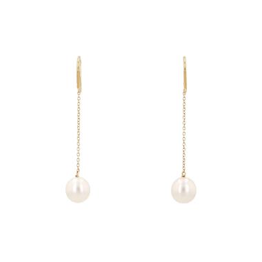 Coppia di orecchini Tiffany & Co Elsa Peretti in oro giallo e perle coltivate