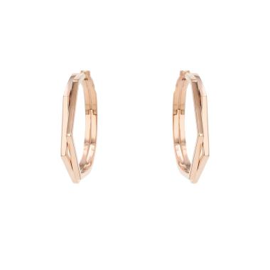 Par de aros Repossi Antifer, modelo grande, en oro rosa