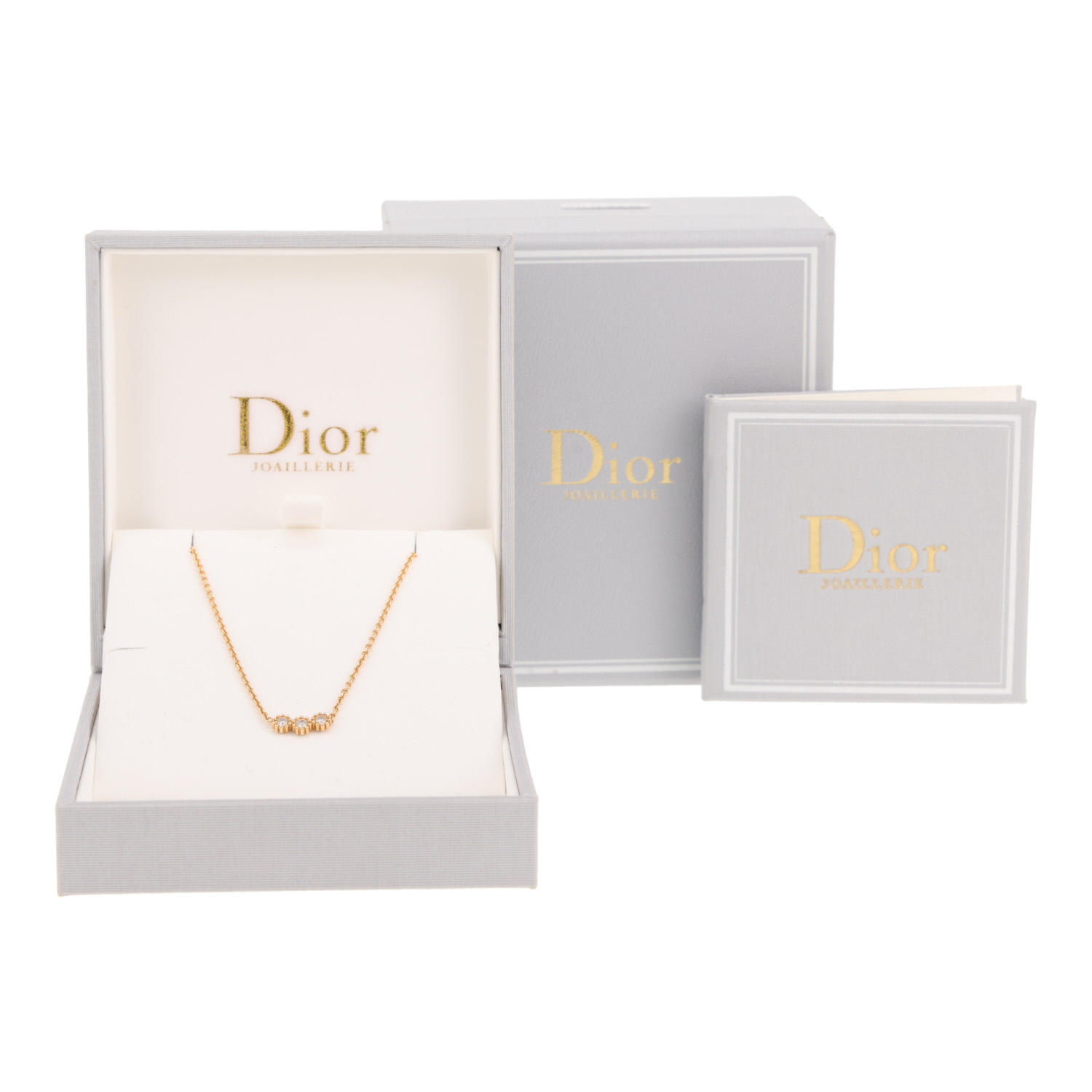 Collier Dior Mimirose en or jaune et diamants - Detail D2