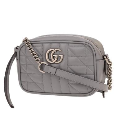 Bolso bandolera Gucci  GG Marmont Camera en cuero acolchado gris