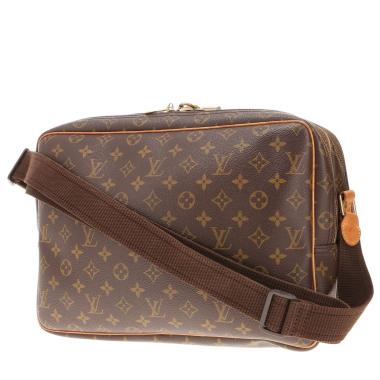 Bolso bandolera Louis Vuitton  Reporter en lona Monogram marrón y cuero natural