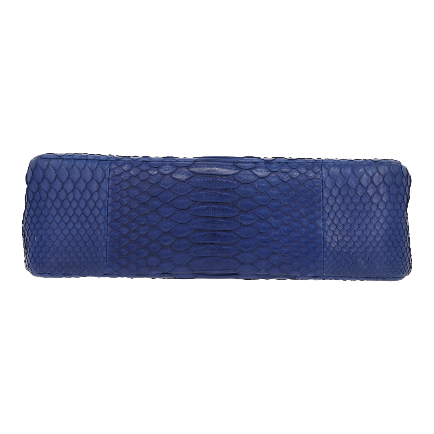 Borsa Chanel Timeless Jumbo in pelle di pitone Bleu Marine - Detail D1
