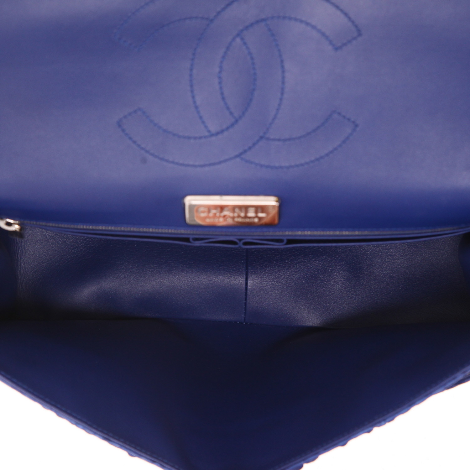 Bolso Chanel «Timeless Jumbo» de piel de pitón Bleu Marine - Detail D3