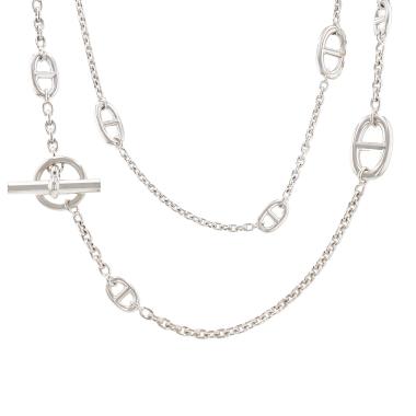 Hermès Farandole 120 long necklace in silver