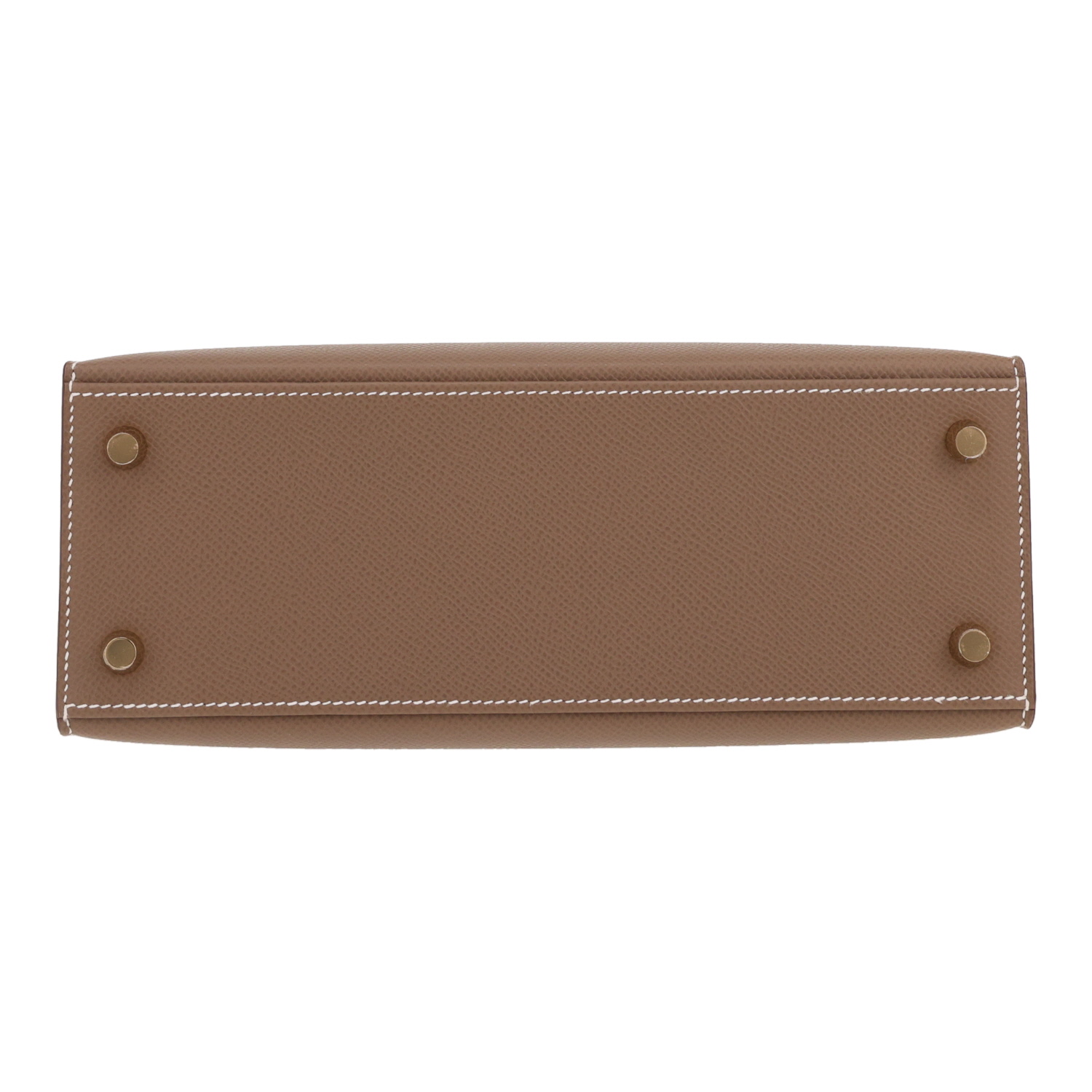 Sac à main Hermès  Kelly 25 cm en cuir epsom étoupe - Detail D1