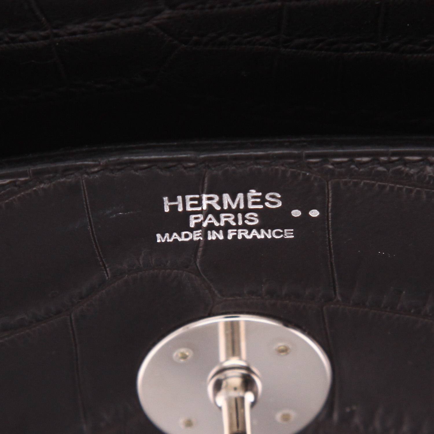 Borsa Hermès  Lindy 30 cm in coccodrillo niloticus nero - Detail D2