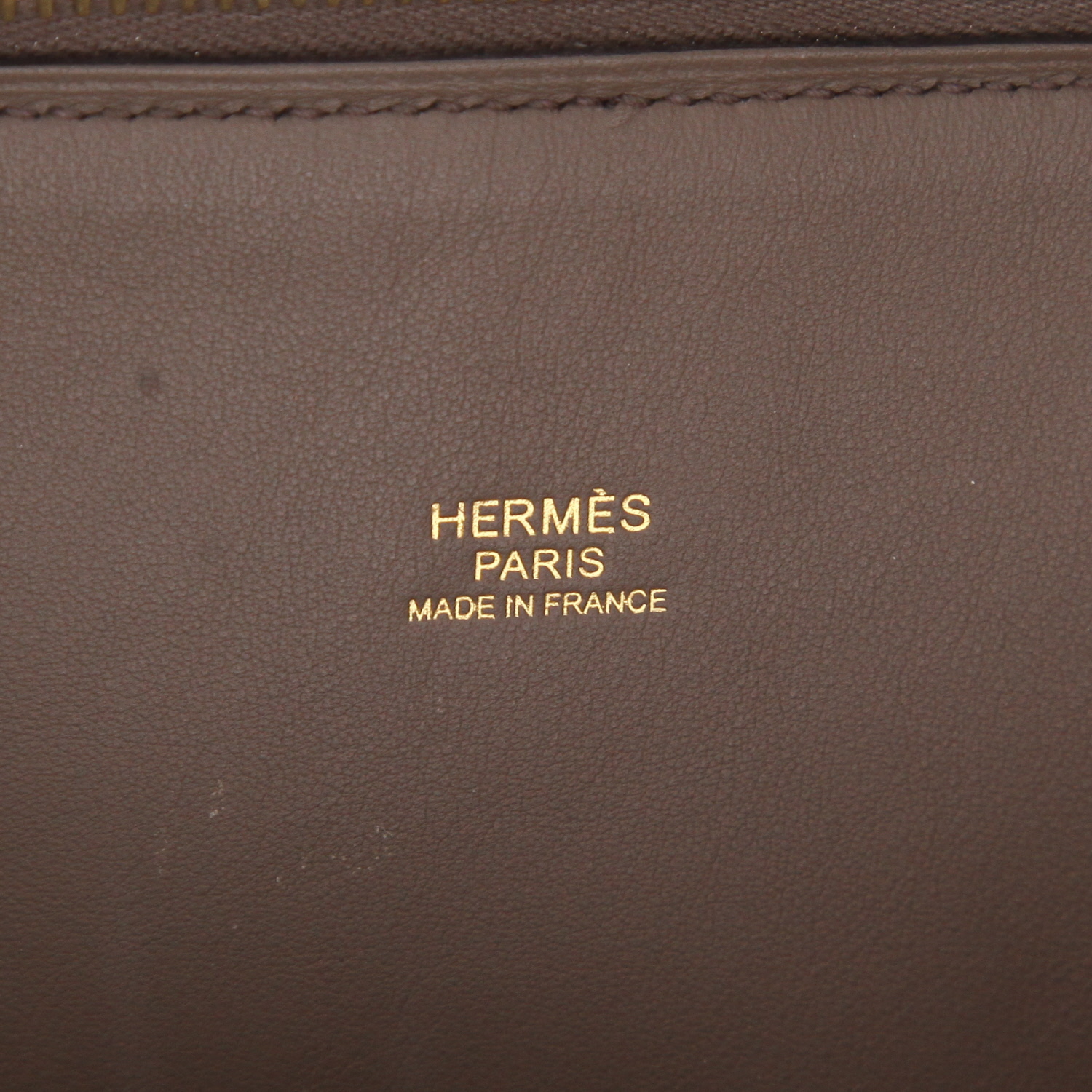 Hermès  Bolide 31 cm handbag  in grey togo leather - Detail D2
