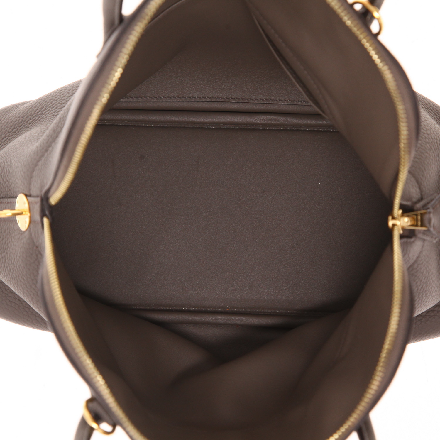 Sac à main Hermès  Bolide 31 cm en cuir togo gris étain - Detail D3