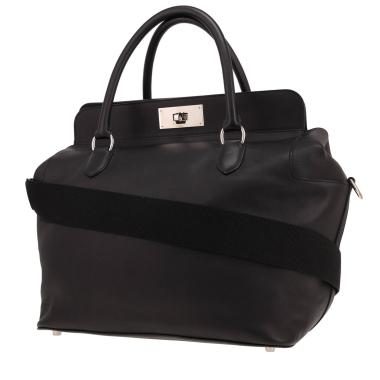 Bolso de mano Hermès  Tool Box en cuero swift negro