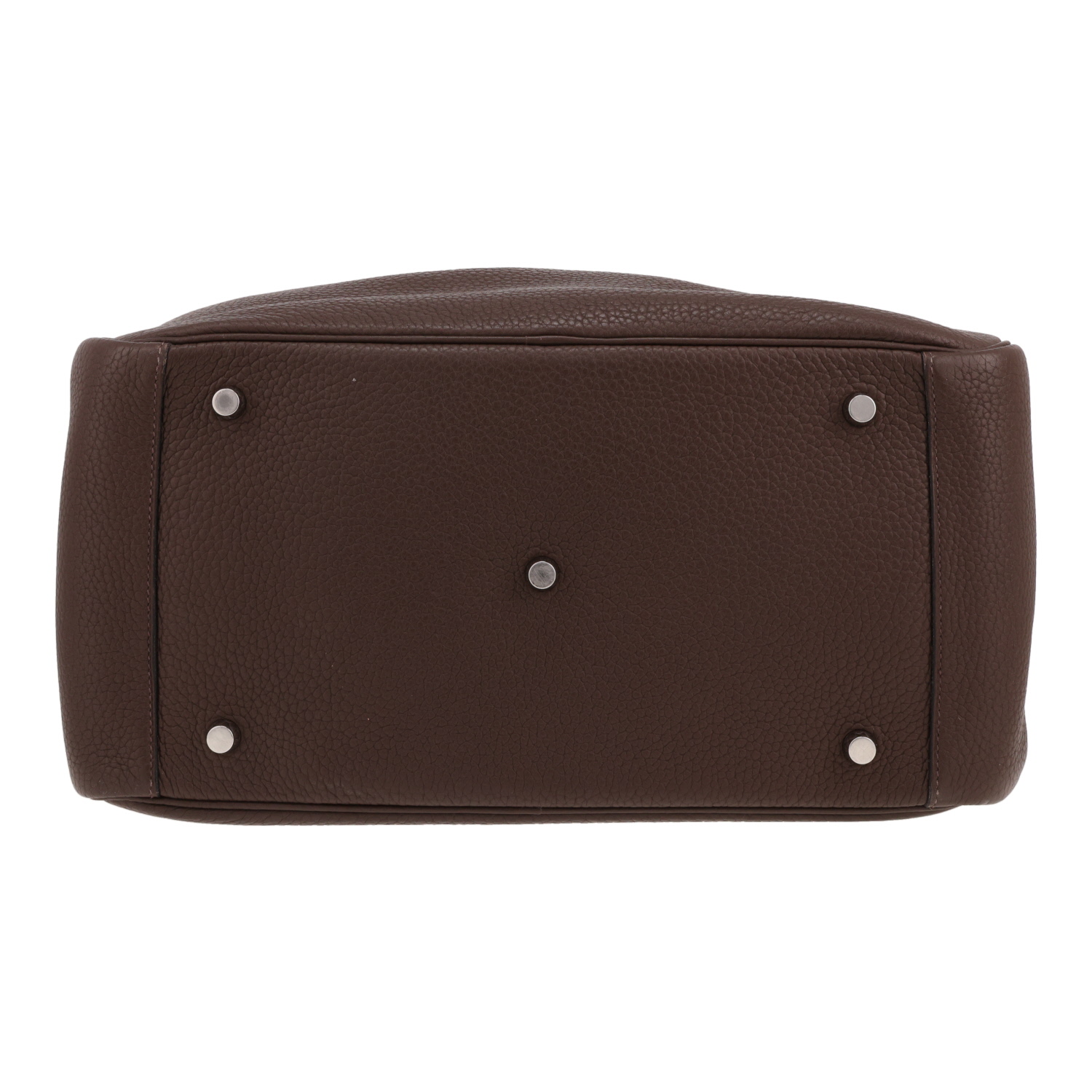 Sac porté épaule Hermès  Lindy 34 cm en cuir togo marron - Detail D1
