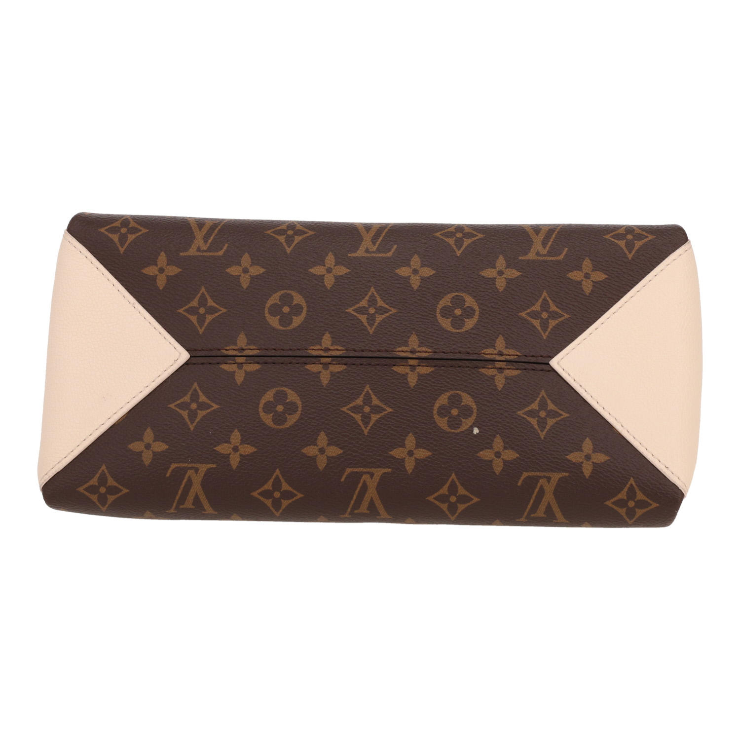 Sac à main Louis Vuitton  Opéra en cuir beige et marron et toile monogram marron - Detail D1