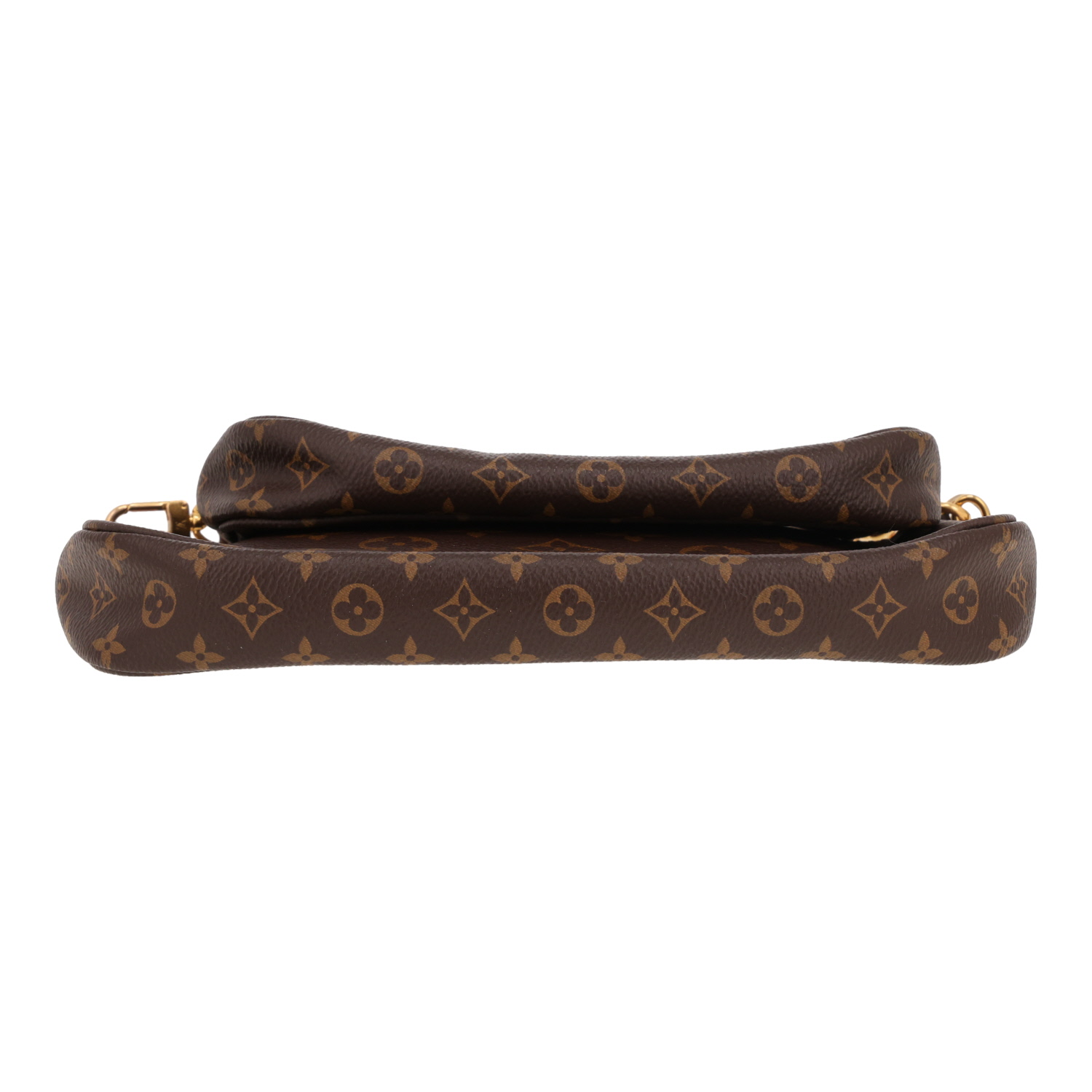 Louis Vuitton  Multi-Pochette Accessoires shoulder bag  in brown monogram canvas  and natural leather - Detail D1