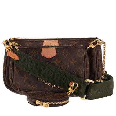 Louis Vuitton  Multi-Pochette Accessoires shoulder bag  in brown monogram canvas  and natural leather