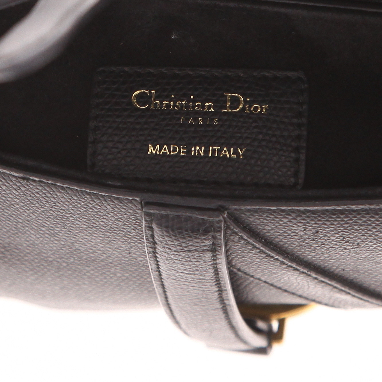 Borsa Dior  Saddle in pelle nera - Detail D2