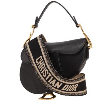 Sac à main Dior  Saddle en cuir noir