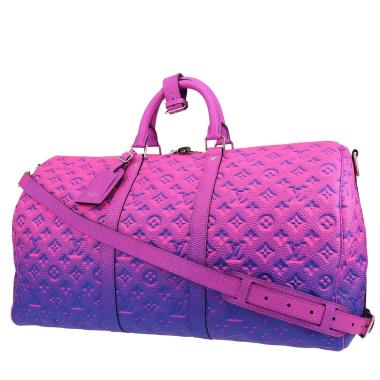 Louis Vuitton Keepall Limited Edition travel bag in Monogram Illusion leather with a pink and purple gradient print