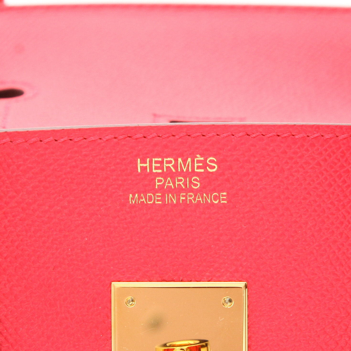 Hermès  Birkin 35 cm handbag  in Rose extrême epsom leather - Detail D2