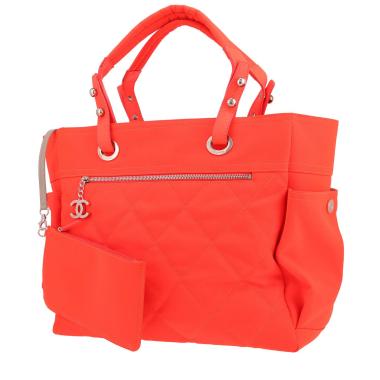 Chanel Paris-Biarritz handbag in orange quilted canvas