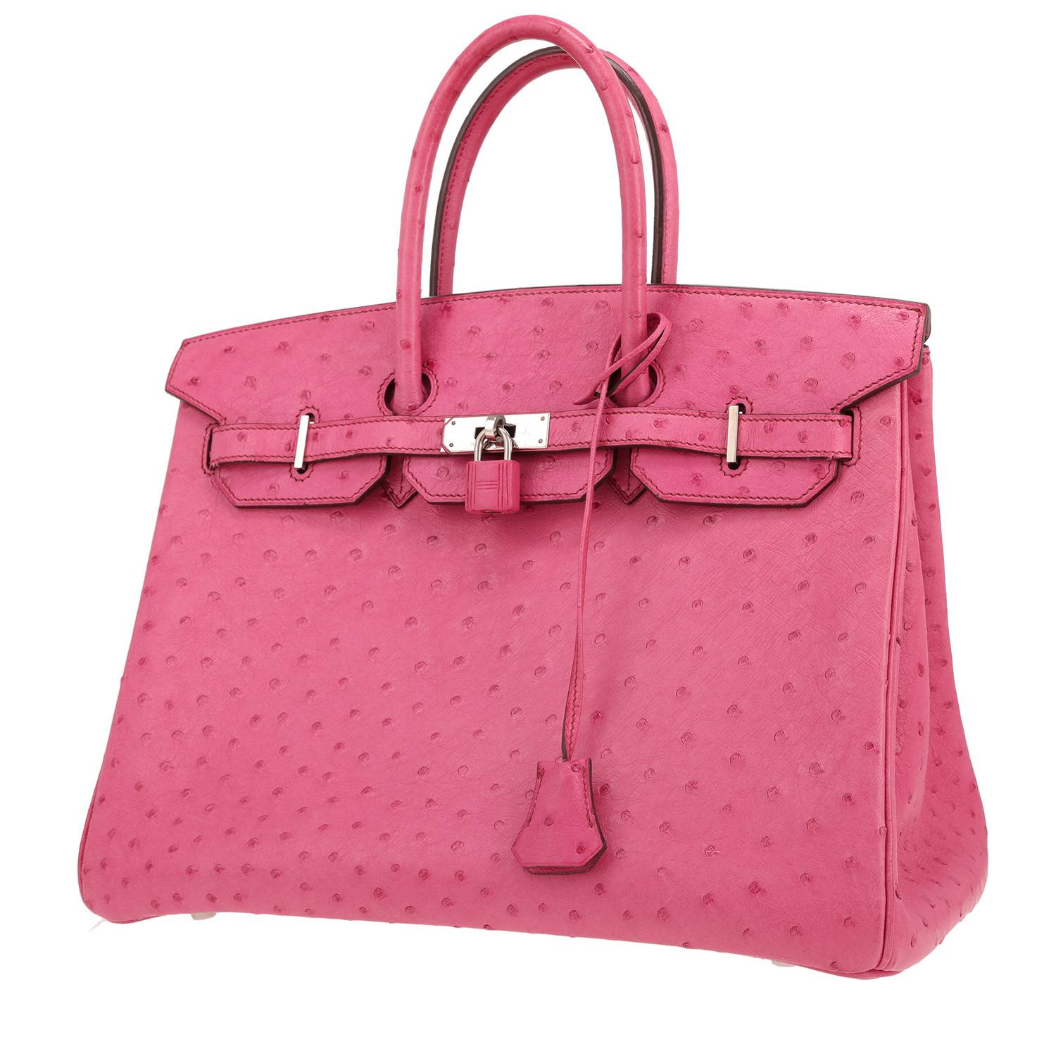 Hermès Birkin 35 autruche rose 2006 occasion Hermès Birkin 35 autruche rose 2006 occasion