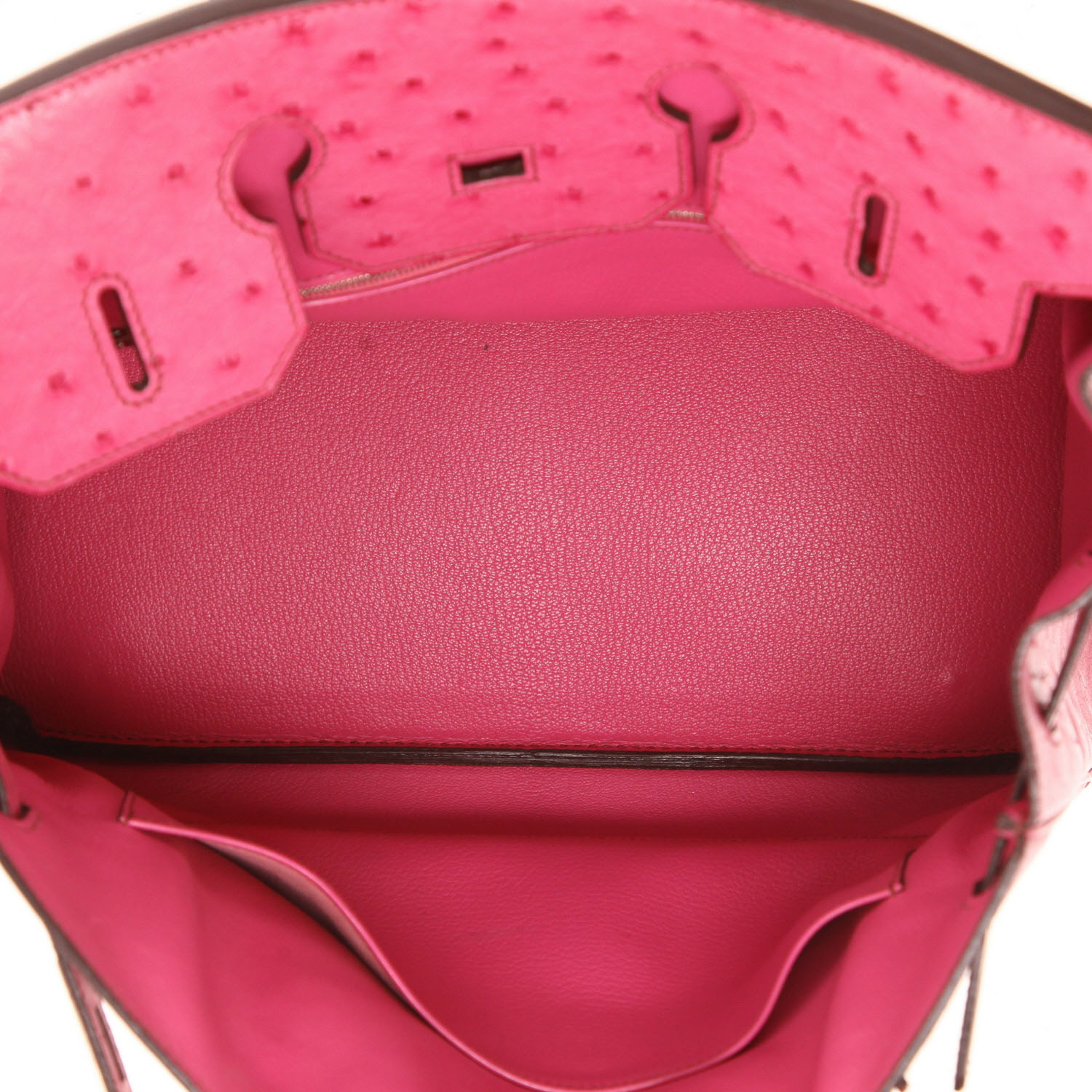 Borsa Hermès  Birkin 35 cm in struzzo rosa - Detail D3