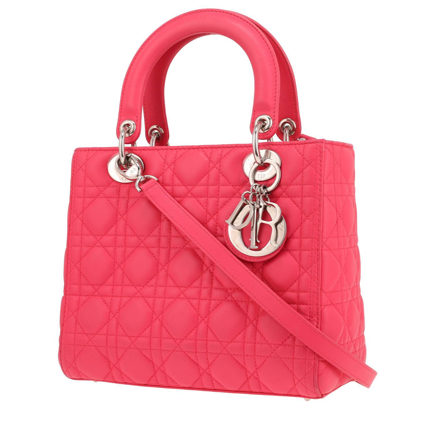 Sac Dior Lady Dior Cannage Rose Cuir d&rsquo;Occasion