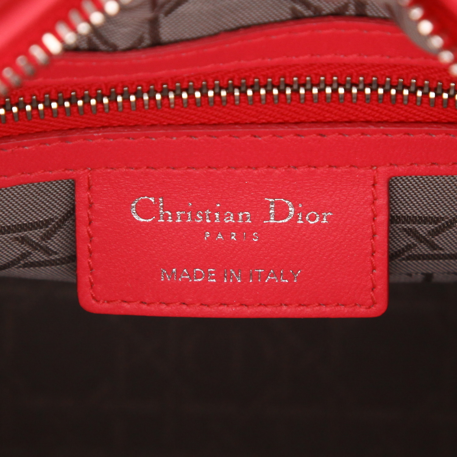 Dior  Lady Dior handbag  in pink leather cannage - Detail D2