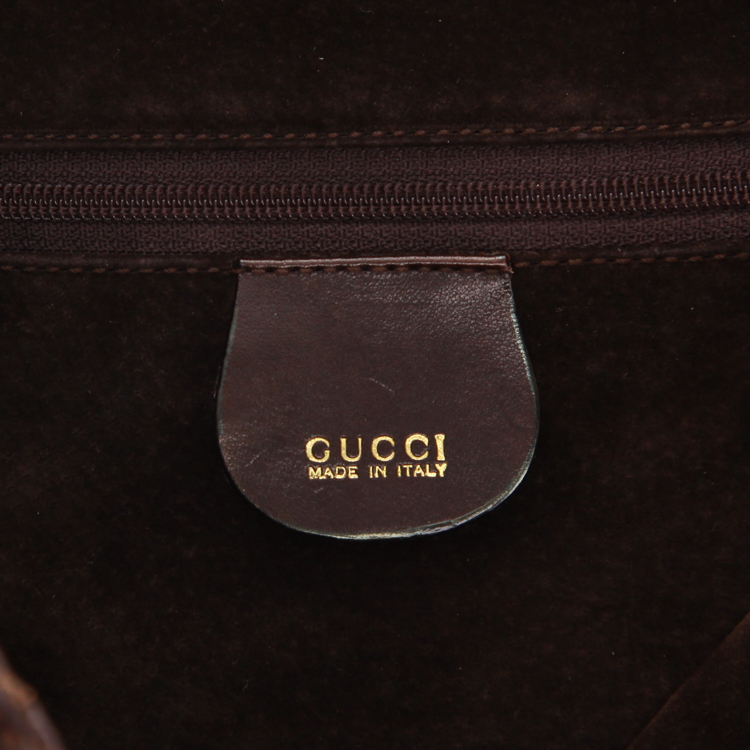 Borsa Gucci   in pelle intrecciata marrone e bambù - Detail D2