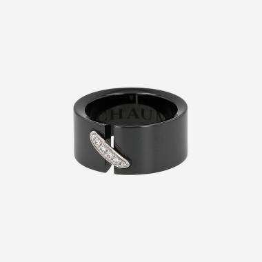 Chaumet Lien large model ring in white gold, diamonds and ceramic