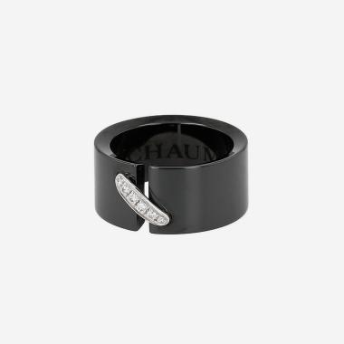 Chaumet Lien large model ring in white gold, diamonds and ceramic