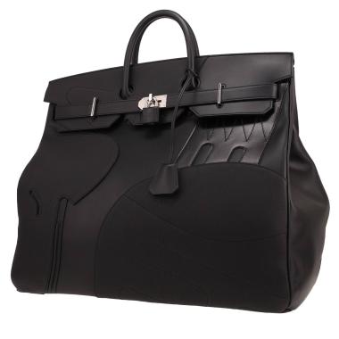 Borsa da viaggio Hermès  Haut à Courroies 50 cm HAC En Selle in pelle Swift, Togo e Box nera