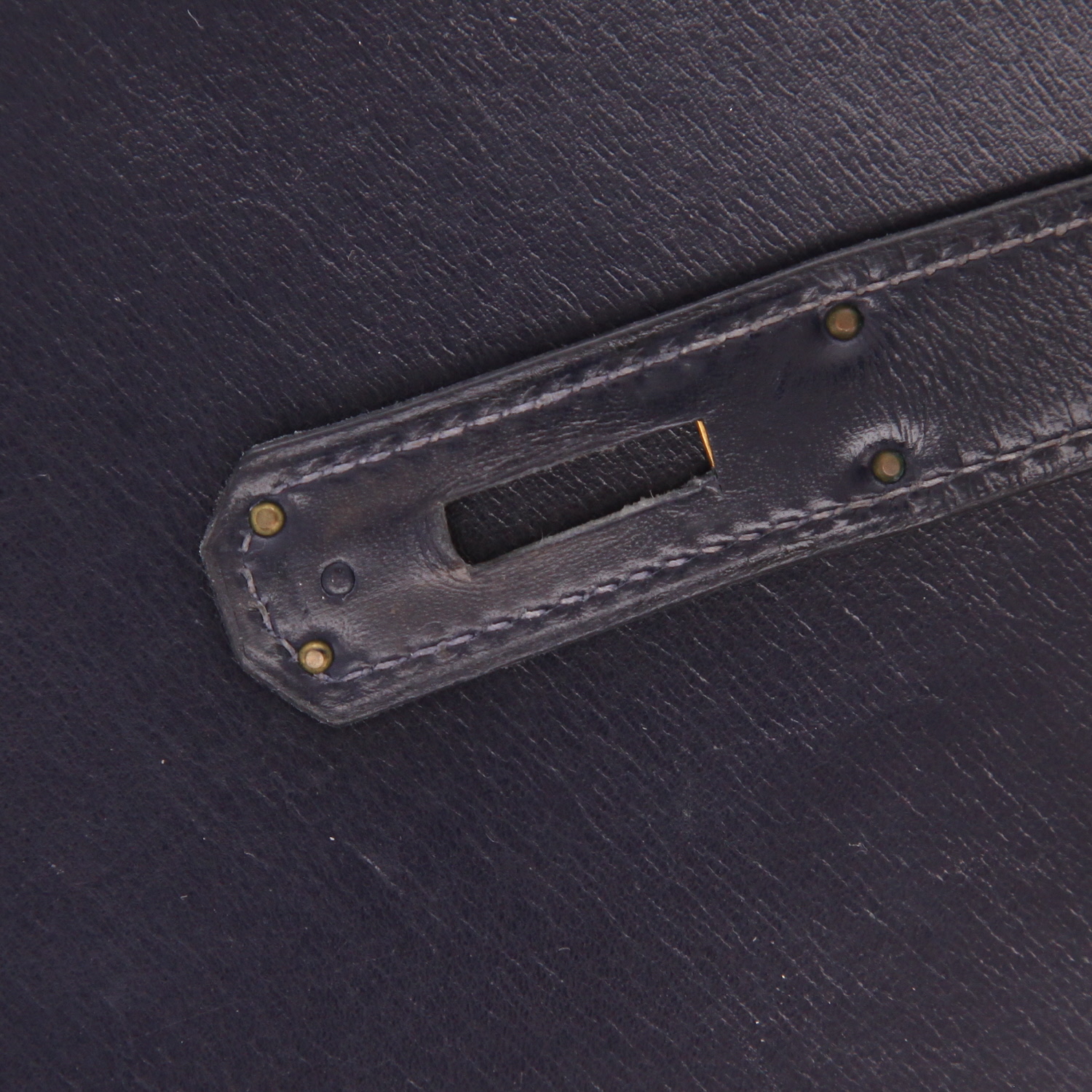 Borsa Hermès Kelly da 28 cm in pelle blu “box” - Detail D4