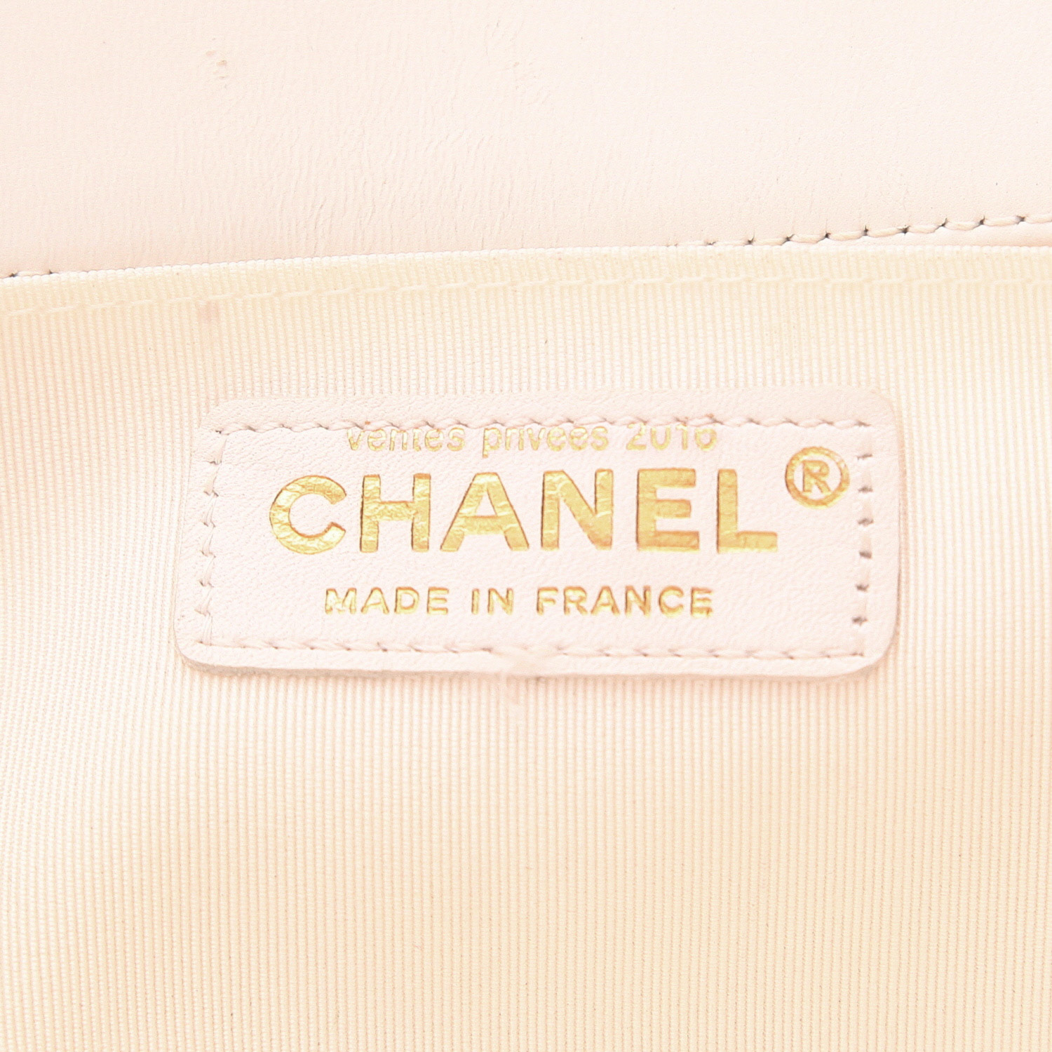 Borsa a tracolla Chanel  Boy in pelle cannage bianca - Detail D2