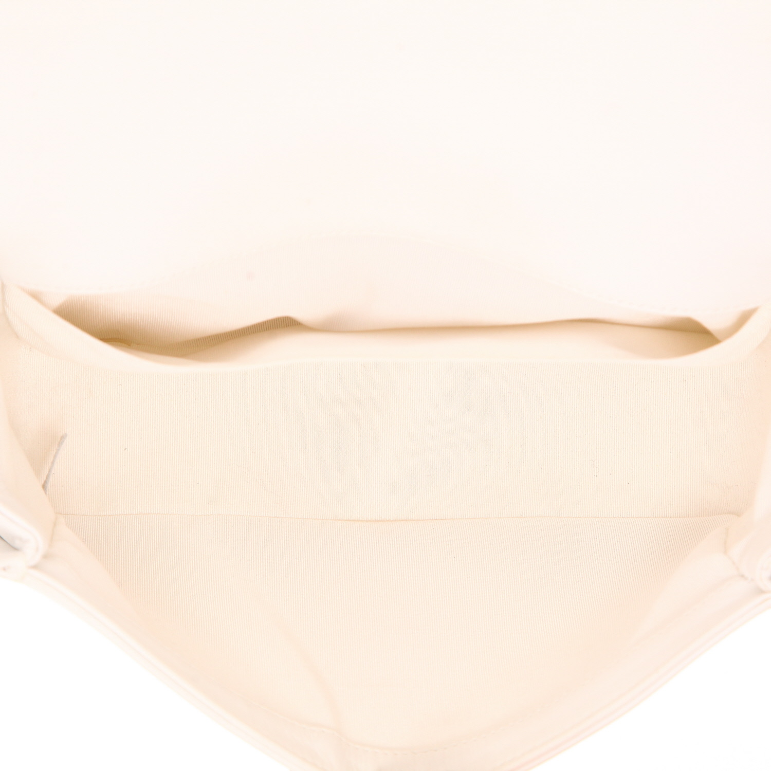 Chanel  Boy shoulder bag  in white leather cannage - Detail D3