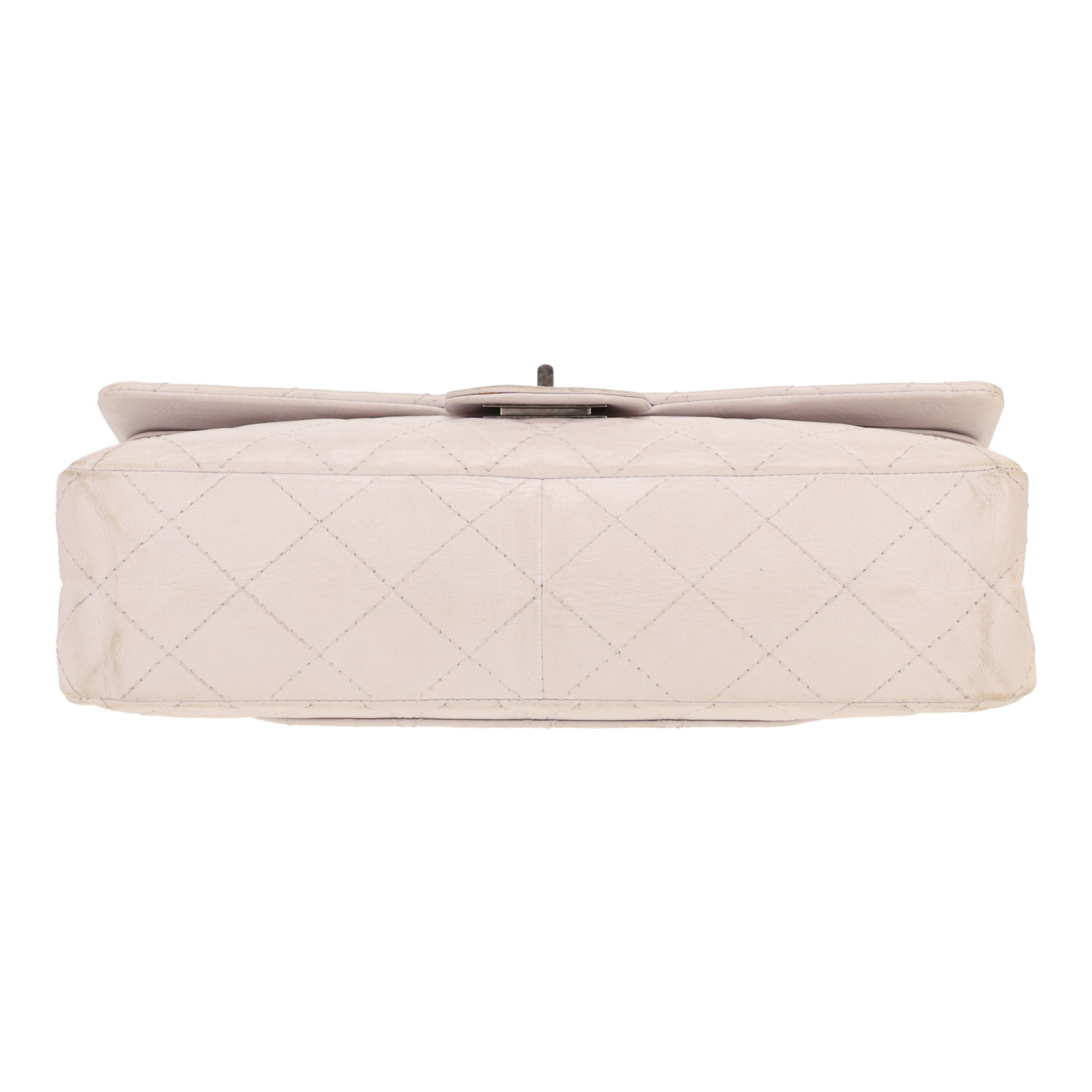 Bolso bandolera Chanel  2.55 en cuero acolchado blanco - Detail D1