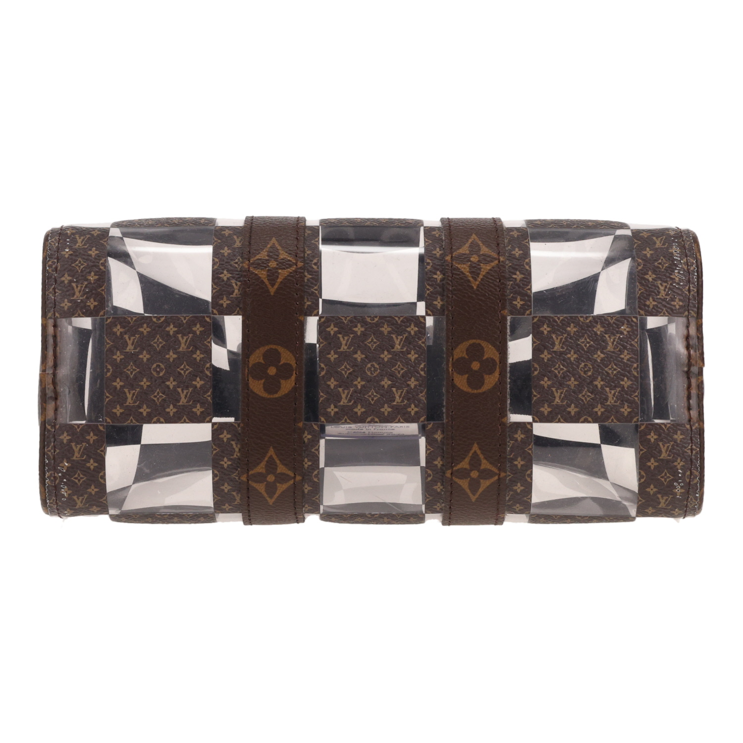 Sac bandoulière Louis Vuitton  Keepall XS en plastique transparent et toile monogram - Detail D1