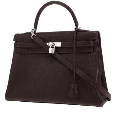 Sac à main Hermès  Kelly 35 cm en cuir de buffle marron