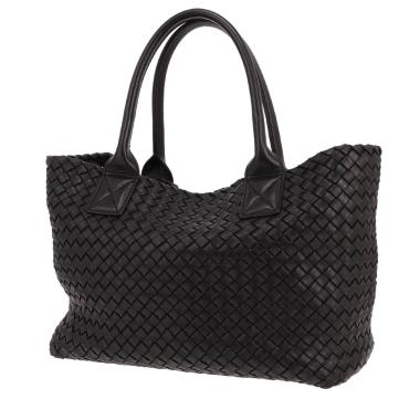 Sac cabas Bottega Veneta  Cabat moyen modèle  en cuir intrecciato noir