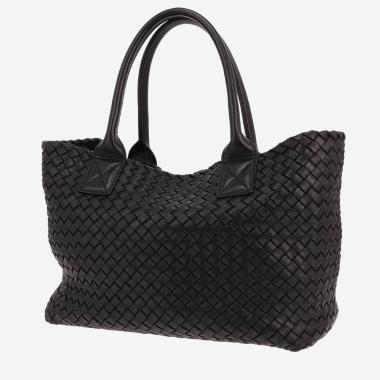 Bottega Veneta Cabat medium-sized tote bag in black Intrecciato leather