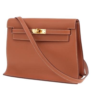Borsa a tracolla Hermès Kelly Danse in pelle Swift dorata
