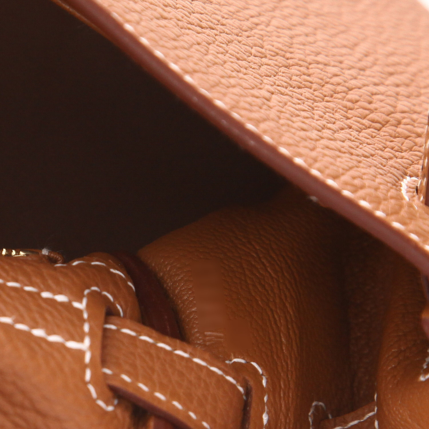 Hermès Kelly handbag, 25 cm, in gold Togo leather - Detail D4